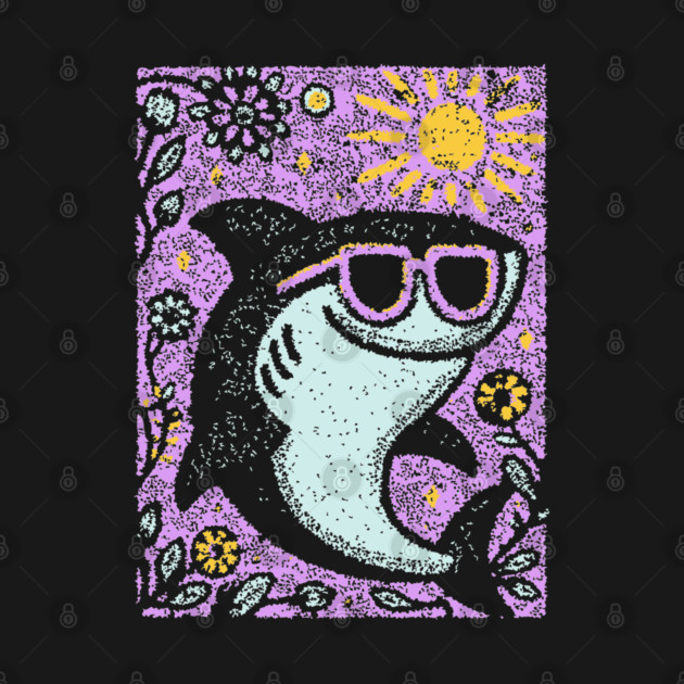 Groovy Shark | The Friendly Flower-Child Fin by TuncGK