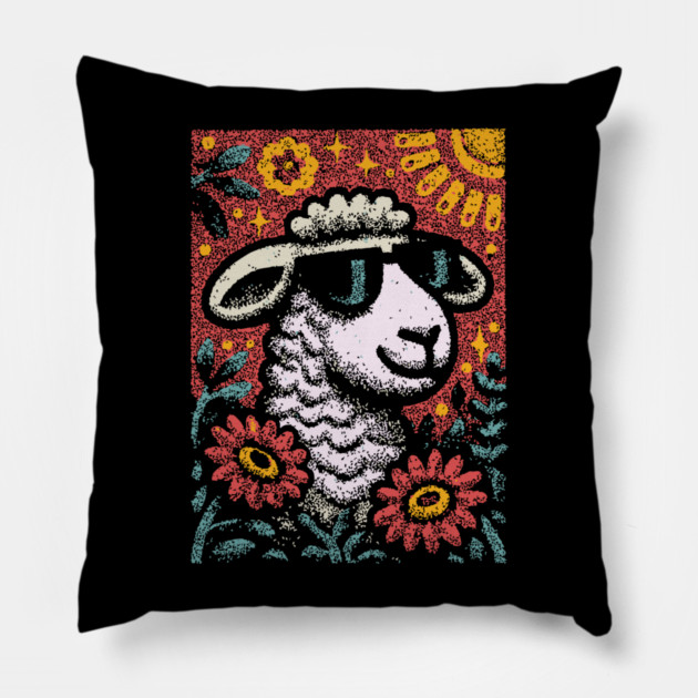 Dreamy Sheep | The Whimsical Woolly Lamb Pillow by TuncGK