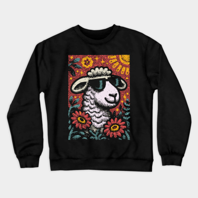 Dreamy Sheep | The Whimsical Woolly Lamb Crewneck Sweatshirt by TuncGK