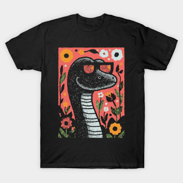 Cool Snake in the Grass | The Laid-Back Reptile T-Shirt by TuncGK