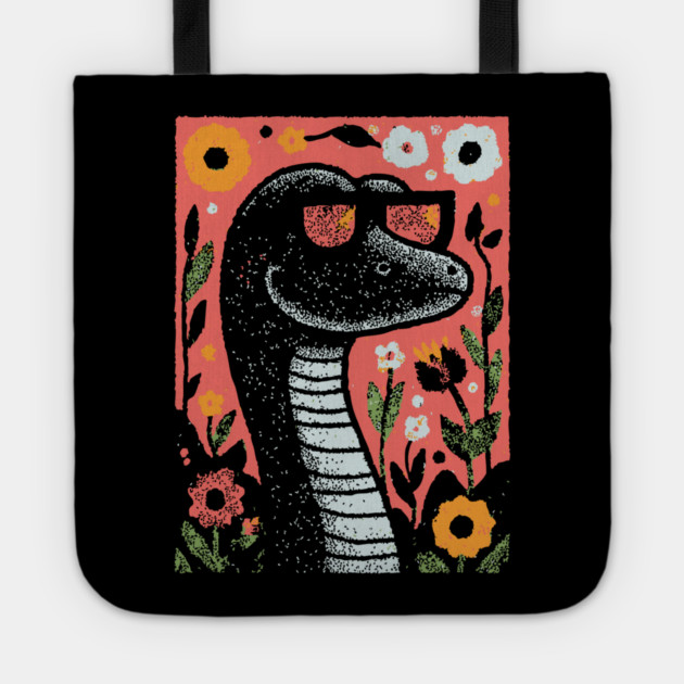 Cool Snake in the Grass | The Laid-Back Reptile Tote by TuncGK