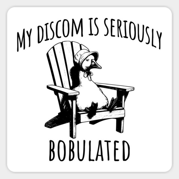 Funny My Discom Is Seriously Bobulated Goose Wordplay Magnet by Luxinda
