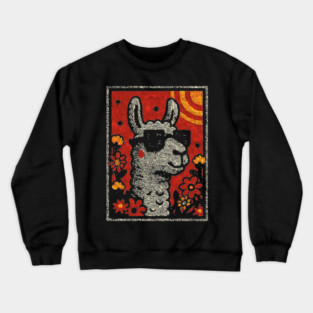 Hipster Alpaca | The No-Drama Llama Crewneck Sweatshirt