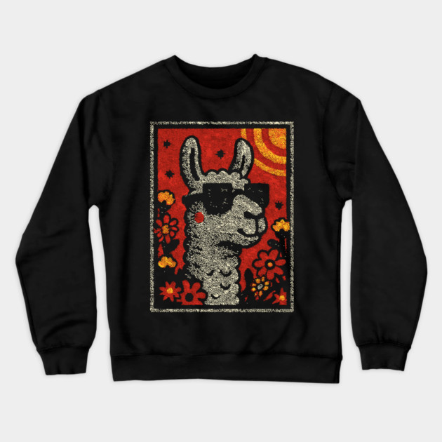 Hipster Alpaca | The No-Drama Llama Crewneck Sweatshirt by TuncGK