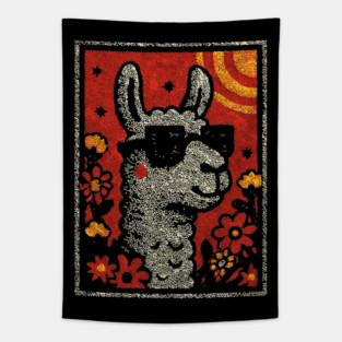 Hipster Alpaca | The No-Drama Llama Tapestry