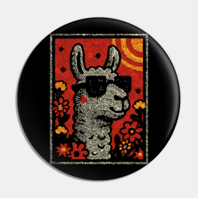 Hipster Alpaca | The No-Drama Llama Pin by TuncGK