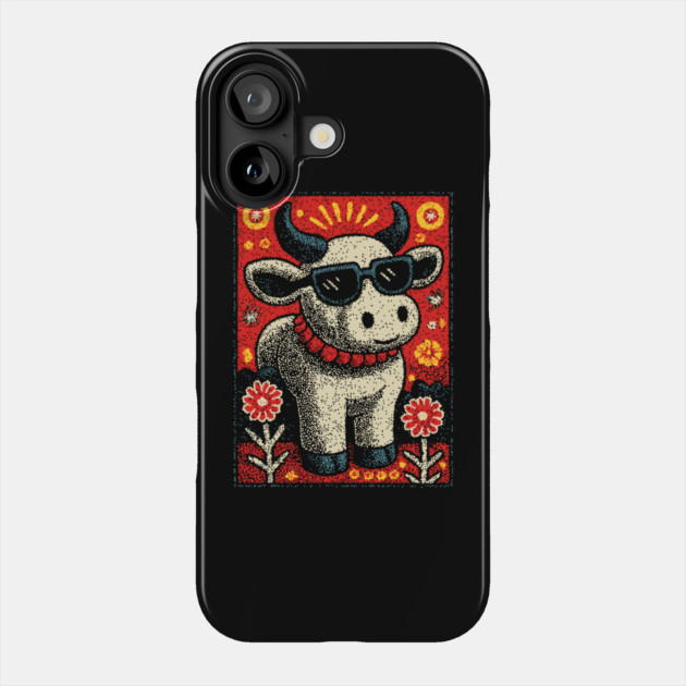 Nerdy Cow | The Intellectual Heifer Phone Case by TuncGK