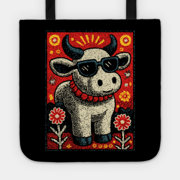 Nerdy Cow | The Intellectual Heifer Tote by TuncGK