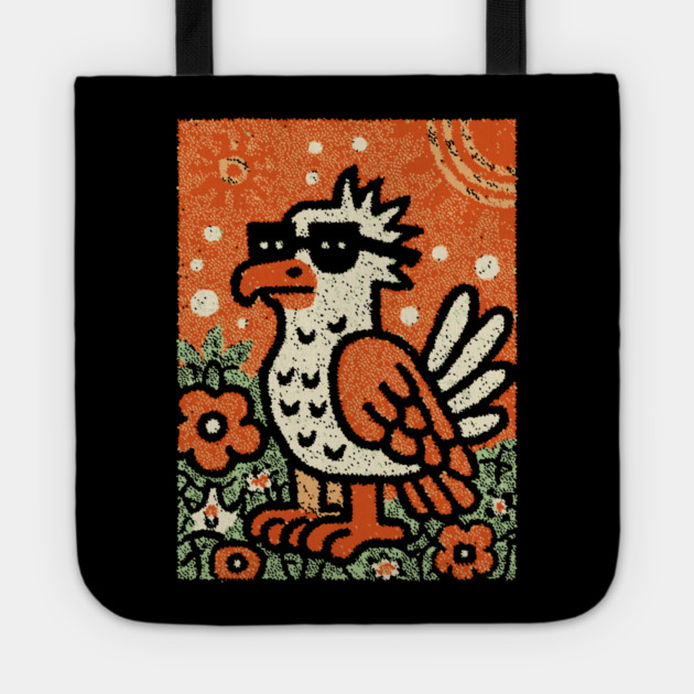 Quirky Hoatzin Bird | The Punk Rock Prehistoric Fowl Tote by TuncGK
