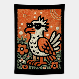 Quirky Hoatzin Bird | The Punk Rock Prehistoric Fowl Tapestry