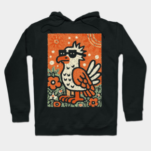 Quirky Hoatzin Bird | The Punk Rock Prehistoric Fowl Hoodie