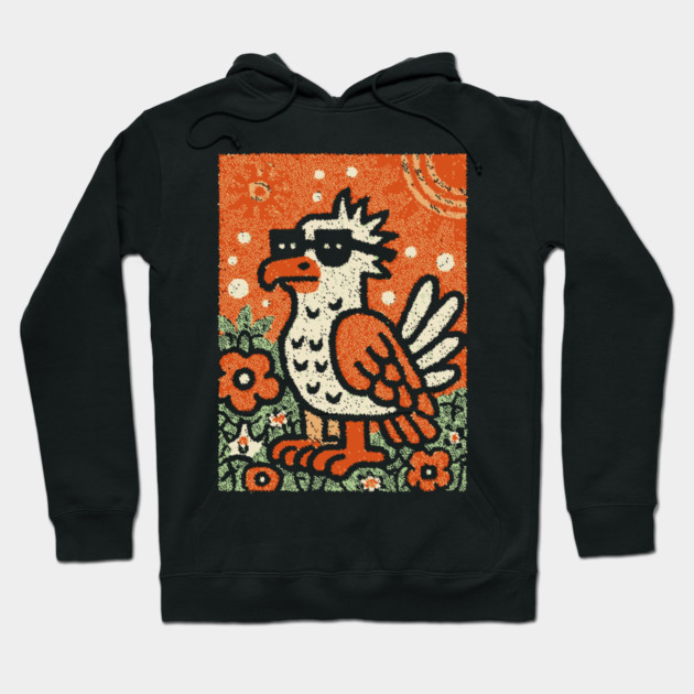 Quirky Hoatzin Bird | The Punk Rock Prehistoric Fowl Hoodie by TuncGK