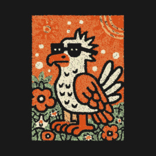 Quirky Hoatzin Bird | The Punk Rock Prehistoric Fowl T-Shirt