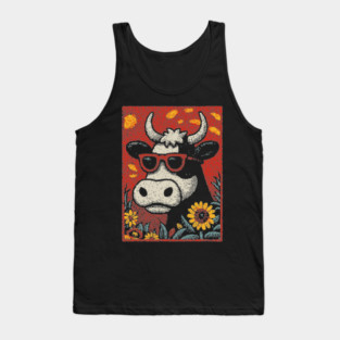 Groovy Cow | The Flower Child of the Pasture Tank Top