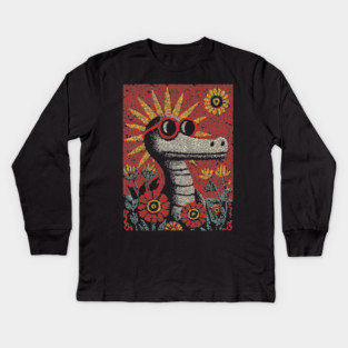 Nerdy Serpent | The Intellectual Reptile Kids Long Sleeve T-Shirt