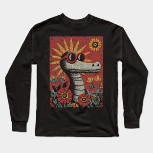 Nerdy Serpent | The Intellectual Reptile Long Sleeve T-Shirt