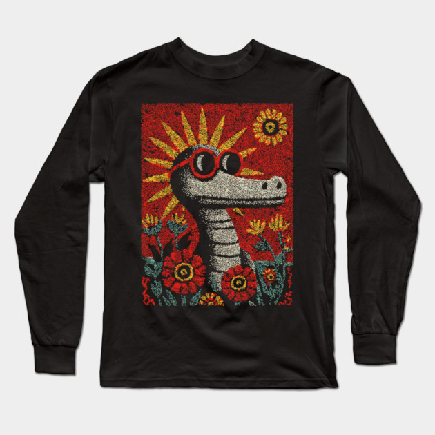 Nerdy Serpent | The Intellectual Reptile Long Sleeve T-Shirt by TuncGK