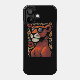Folk Art Cougar | The Ghost Cat of the Mountains Phone Case
