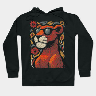 Folk Art Cougar | The Ghost Cat of the Mountains Hoodie