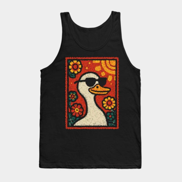 Cool Duck | The Laid-Back Waterfowl Tank Top by TuncGK