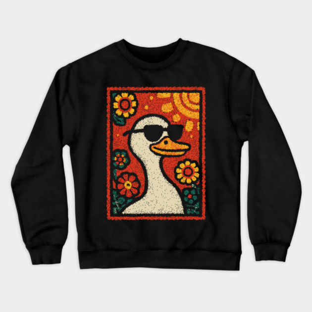 Cool Duck | The Laid-Back Waterfowl Crewneck Sweatshirt by TuncGK