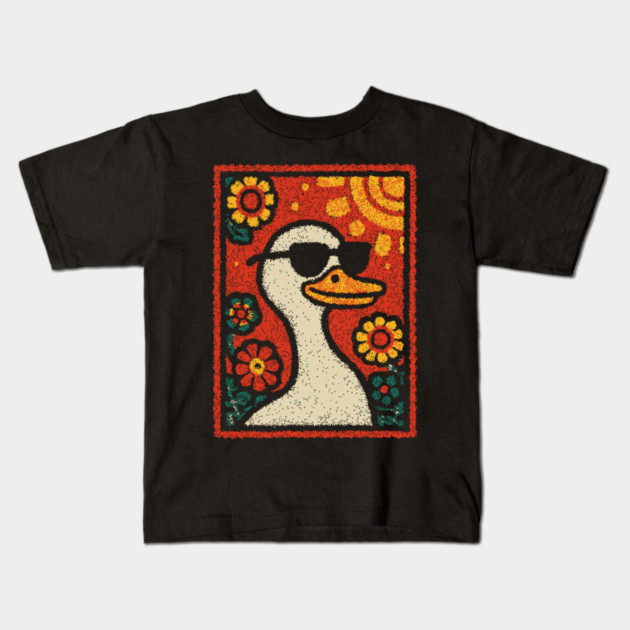 Cool Duck | The Laid-Back Waterfowl Kids T-Shirt by TuncGK