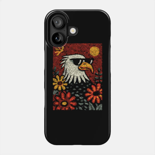 Americana Eagle | Fourth of July Folk Art Phone Case by TuncGK