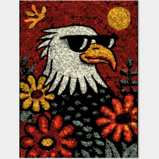 Americana Eagle | Fourth of July Folk Art Posters and Art