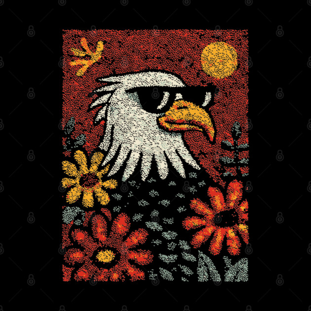 Americana Eagle | Fourth of July Folk Art by TuncGK