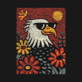Americana Eagle | Fourth of July Folk Art T-Shirt