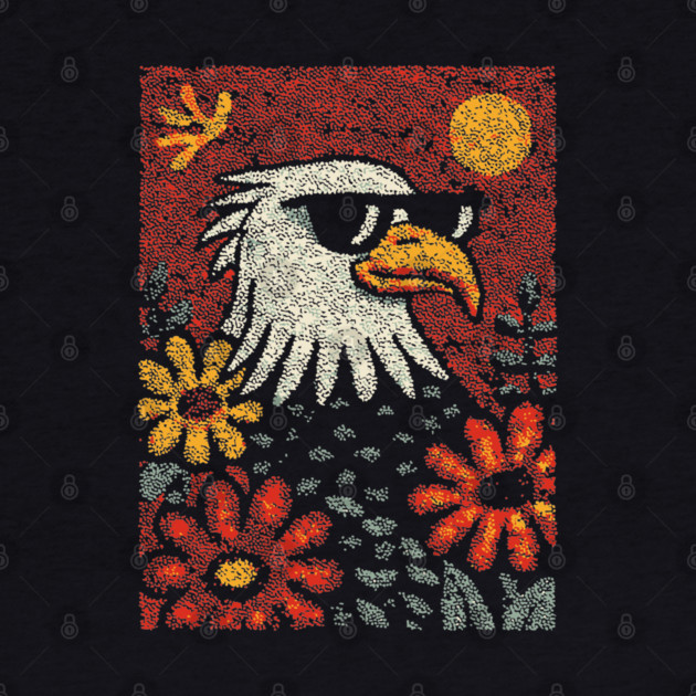 Americana Eagle | Fourth of July Folk Art by TuncGK