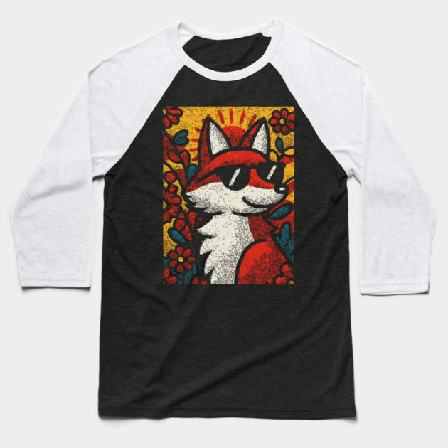 Sly Fox | Autumn Equinox Spirit Baseball T-Shirt by TuncGK