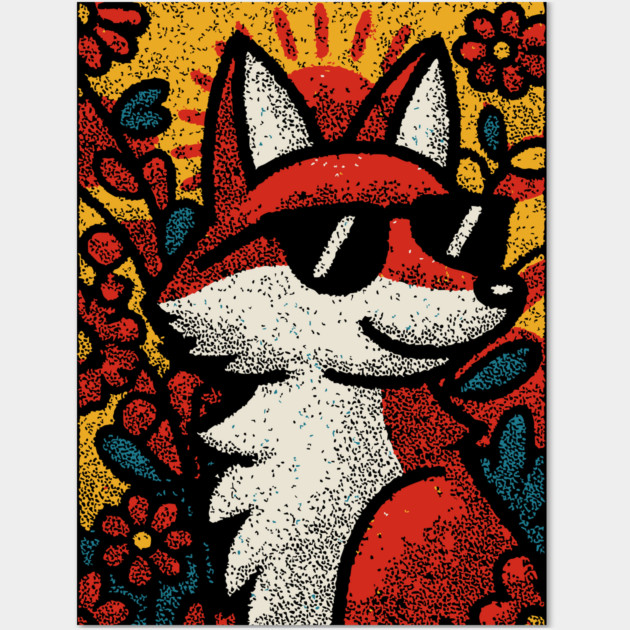 Sly Fox | Autumn Equinox Spirit Wall Art by TuncGK