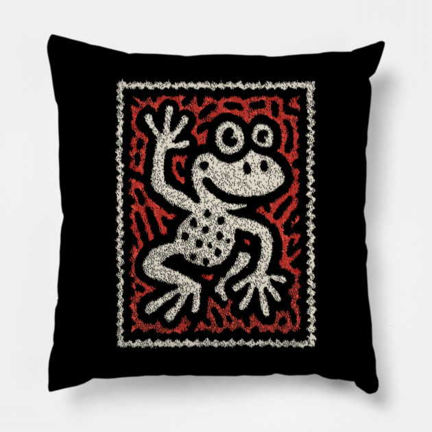 Waving Frog | Leap Day Mascot Pillow by TuncGK