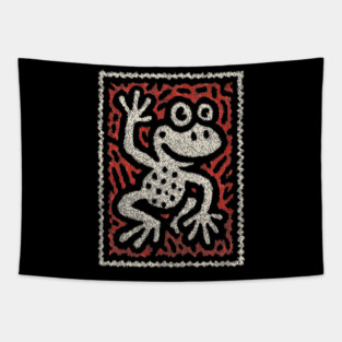 Waving Frog | Leap Day Mascot Tapestry