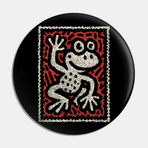 Waving Frog | Leap Day Mascot Pin by TuncGK