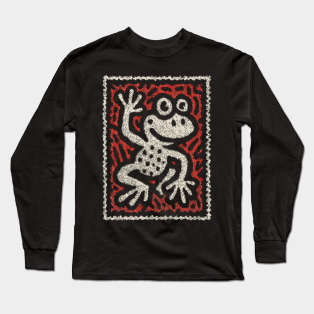 Waving Frog | Leap Day Mascot Long Sleeve T-Shirt by TuncGK