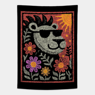 Cool Hedgehog | Groundhog Day Alternative Tapestry