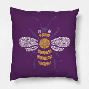Minimalist Honey Bee | World Bee Day Art Pillow
