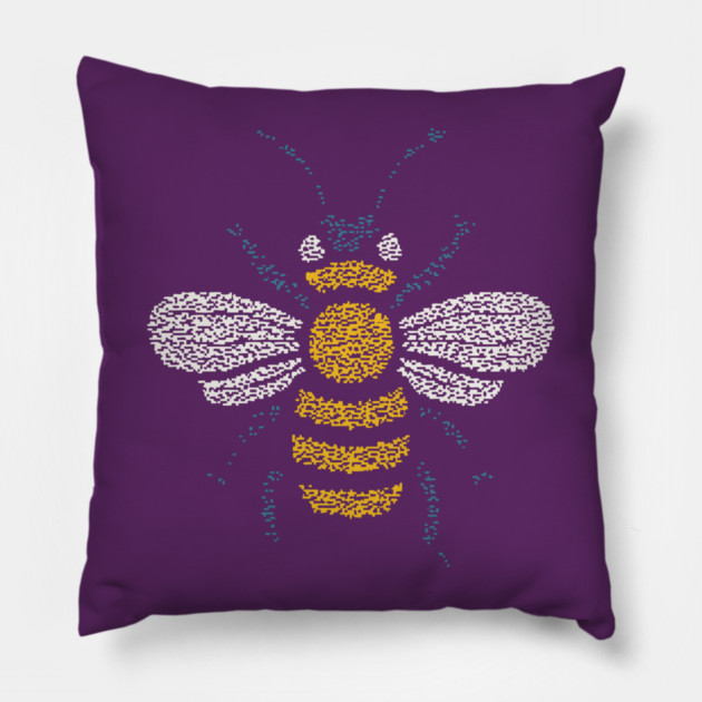 Minimalist Honey Bee | World Bee Day Art Pillow by TuncGK