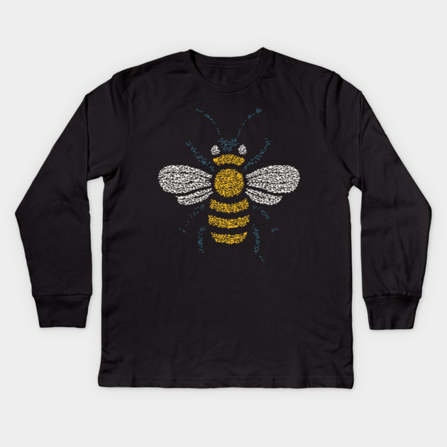 Minimalist Honey Bee | World Bee Day Art Kids Long Sleeve T-Shirt by TuncGK
