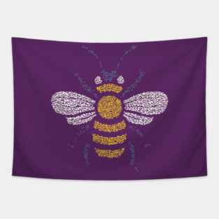 Minimalist Honey Bee | World Bee Day Art Tapestry