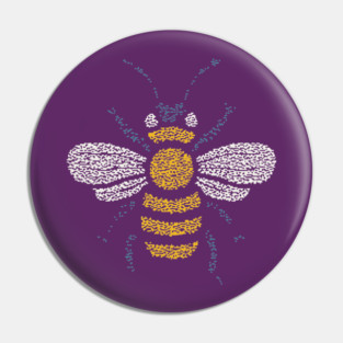 Minimalist Honey Bee | World Bee Day Art Pin