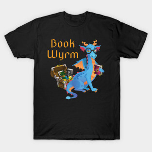 Book Wyrm Reading Dragon T-Shirt