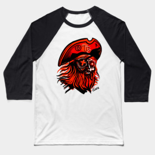 Tampa Bay Buccaneer Ghost 3 Baseball T-Shirt