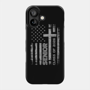 Senior 2026 Class of 2026 USA Flag Christian Graduation 2026 Phone Case