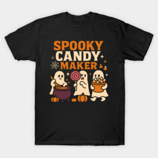 Spooky Candy Maker Halloween Ghost Sweet Treats Graphic Gift T-Shirt