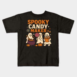 Spooky Candy Maker Halloween Ghost Sweet Treats Graphic Gift Kids T-Shirt