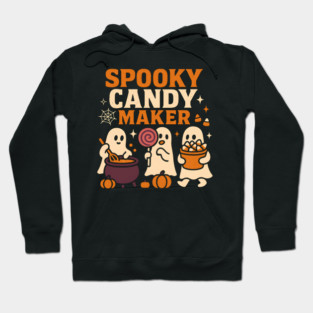 Spooky Candy Maker Halloween Ghost Sweet Treats Graphic Gift Hoodie