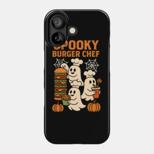 Spooky Burger Chef Halloween Ghost Cooking Graphic Gift Phone Case